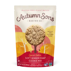 Autumn Sons Gluten Free Soft Ginger Snap Cookie Mix, 9.2 oz