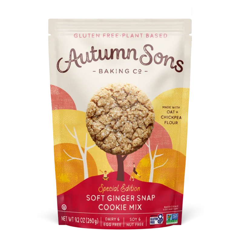 Autumn Sons Gluten Free Soft Ginger Snap Cookie Mix, 9.2 oz