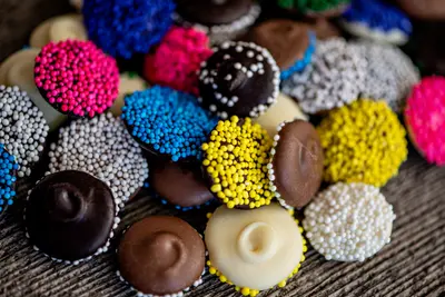 Nonpareils in Dark, Milk, & White Chocolate