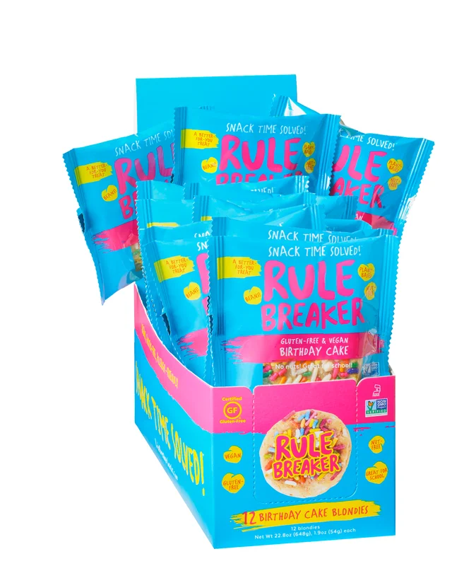 Birthday cake blondie 1.9oz individually wrapped 12 ct caddy